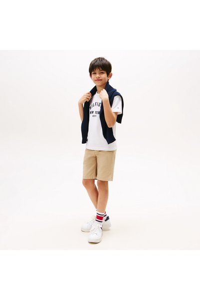Tommy Hilfiger Curved Kids White T-Shirt