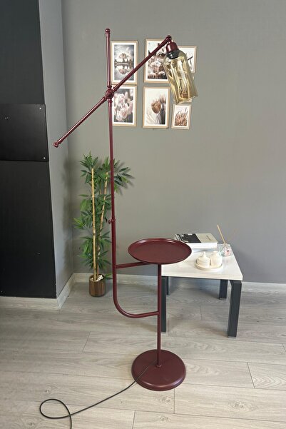 Bamyum Windy Vişne Çürüğü Gövde Bal Rengi Cam Lambader Tepsili Makas Gövde Modern Oturma Odası