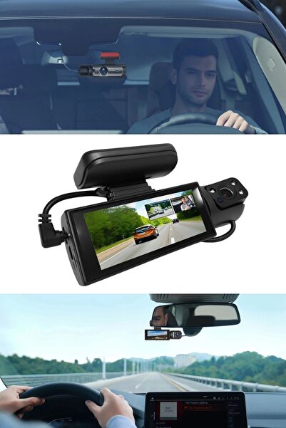 Buffer ® WiFi Destekli Araç İçi & Dışı Çift Kameralı Dikiz Aynası Kamera