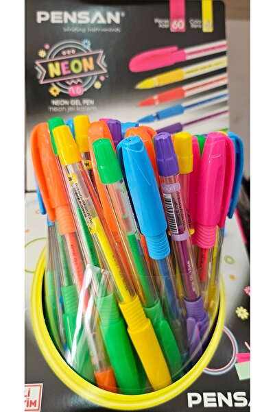 Pensan Neon Jel Pen 1 mm Renkli