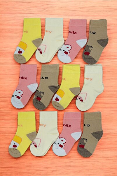 tibo 12 чифта дебели зимни чорапи с шаркиран дизайн без шевове за момичета