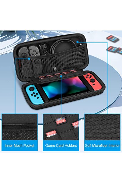 erorex حقيبة حمل لجهاز نينتندو سويتش OLED موديل 7.0 بوصة / سويتش 6.2 بوصة غطاء واقٍ محمول للسفر
