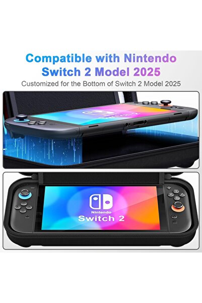 erorex حقيبة حمل سويتش متوافقة مع نينتندو سويتش 2، 24 خرطوشة ألعاب، غلاف صلب واقٍ للسفر