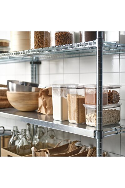 IKEA KORALLVIPPA Dry food jar with lid, set of 6, transparent