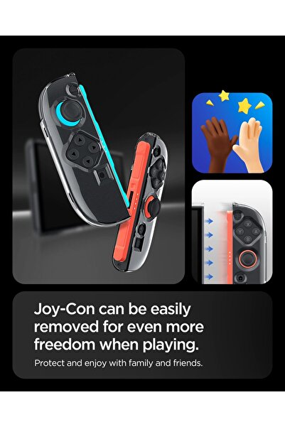 erorex غطاء حماية لجهاز نينتندو سويتش 2 بتصميم Air Fit، تصميم نحيف، غطاء شفاف قابل للفصل مع Joy Con Crystal