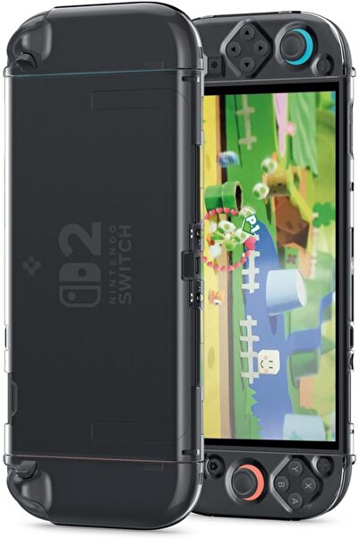 erorex غطاء حماية لجهاز نينتندو سويتش 2 بتصميم Air Fit، تصميم نحيف، غطاء شفاف قابل للفصل مع Joy Con Crystal