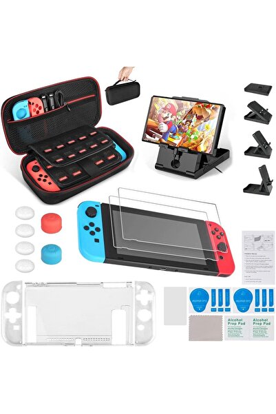 erorex مجموعة ملحقات نينتندو سويتش 13 1 مجموعة ملحقات متوافقة مع نينتندو سويتش بما في ذلك حقيبة الحمل/