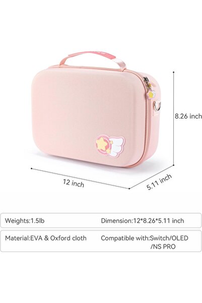 erorex Large Travel Case Switch/Oled 16 Game Card Slots Console Pro Controller Dock Accessories Star Wings