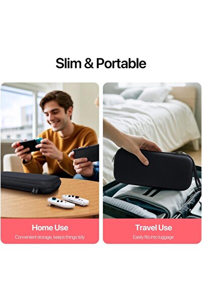 erorex حقيبة حمل لجهاز Nintendo Switch 2 مقاس 7.9 بوصة، هيكل صلب واقٍ، حقيبة سفر محمولة متينة لجهاز Switch