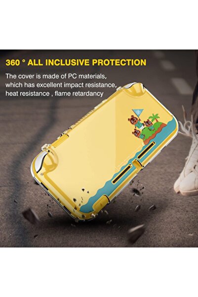 erorex Protective Case Switch Lite Clear Hard Case Cover Split Design Shockproof Anti Scratch Shell