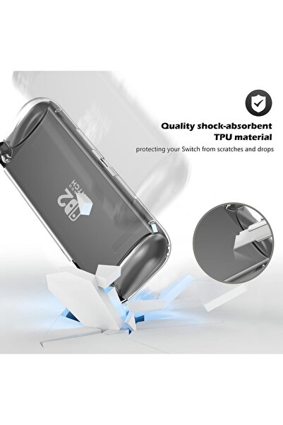 erorex جراب حماية لجهاز نينتندو سويتش 2 2025، غطاء شفاف واقٍ مضاد للخدش وممتص للصدمات
