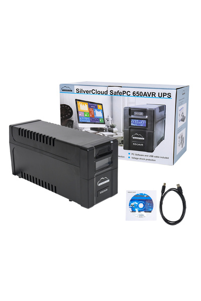 SilverCloud UPS SafePC 650AVR power 360W LCD screen PC monitoring software