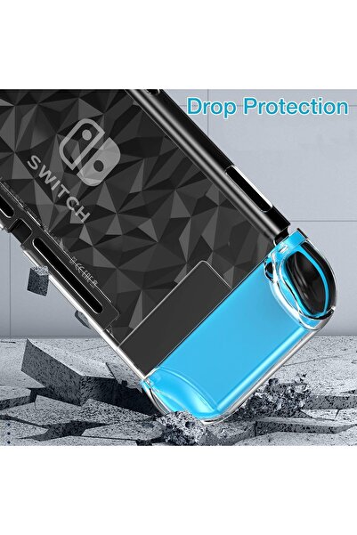 erorex حافظة سويتش حافظة نينتندو سويتش قابلة للرسو وواقي شاشة شفاف وغطاء حماية نينتندو