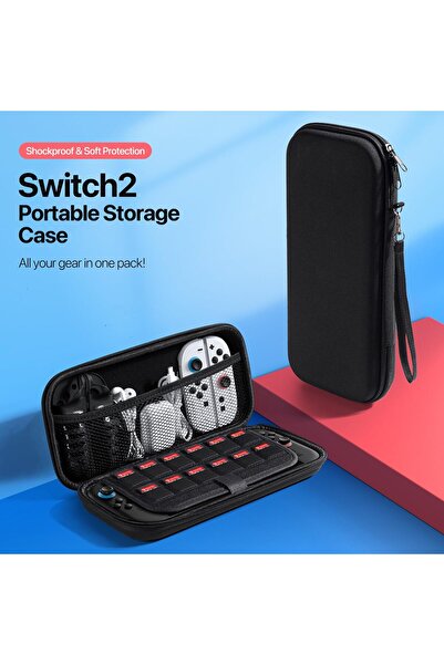 erorex حقيبة حمل لجهاز Nintendo Switch 2 مقاس 7.9 بوصة، هيكل صلب واقٍ، حقيبة سفر محمولة متينة لجهاز Switch
