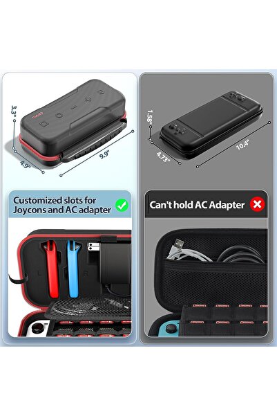 erorex Hard Shell Protective Carrying Case Compatible Nintendo Switch Witch Protective Switch Pouch Case