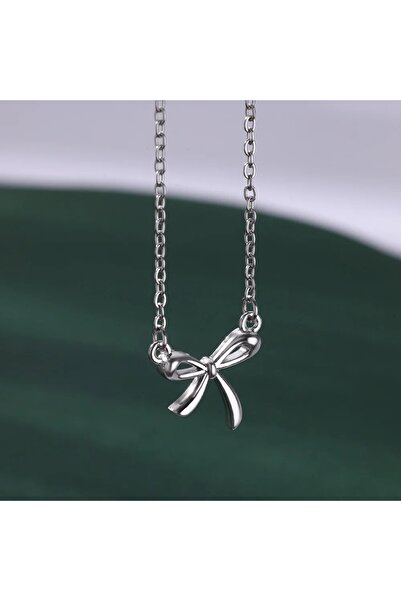 Choice1 Silver Color Stainless Steel Bowknot Lucky Necklace For Women Gold Co...