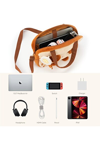 erorex حقيبة توت من القطيفة بحزام كتف وحقيبة حمل متقاطعة متوافقة مع نينتندو سويتش/أوليد وملحقات أخرى