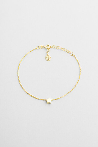 So CHIC... Little Star 18 Ayar Sarı Altın Kaplama Gümüş Minimal Bileklik