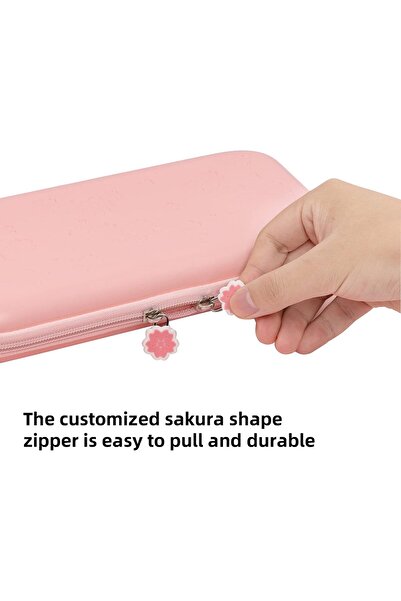 erorex Sakura Pink Carry Case Compatible Nintendo Switch – Ultra Slim Portable Hard Shell Travel Case
