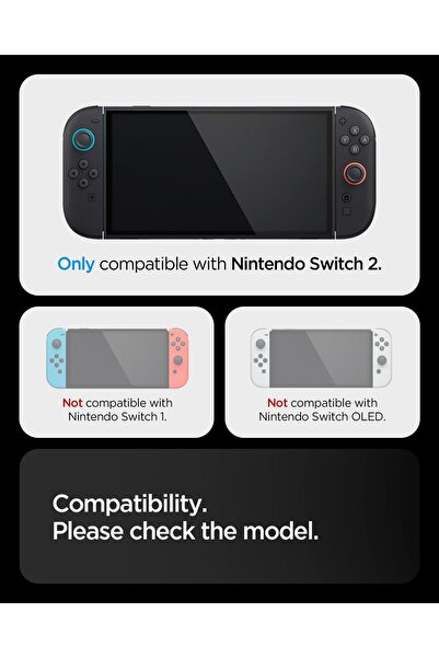 erorex غطاء حماية لجهاز نينتندو سويتش 2 بتصميم Air Fit، تصميم نحيف، غطاء شفاف قابل للفصل مع Joy Con Crystal