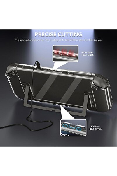 erorex جراب شفاف قابل للتركيب لجهاز Nintendo Switch 2، غطاء حماية لجهاز تحكم Switch 2 Joy Con، جهاز كمبيوتر متين