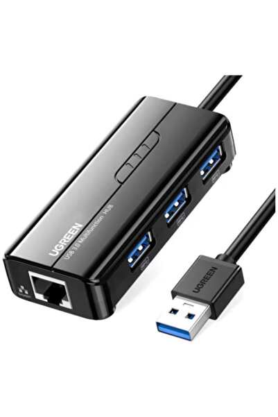 Ugreen Adaptor placă de rețea 20265, USB 3.0 (T), port RJ-45, USB 3.0, LED, negru