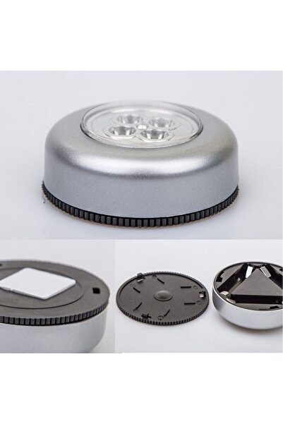 sonx Kablosuz Spot Pilli Dokunmatik Led Lamba 3 Ledli Dolap Lambası