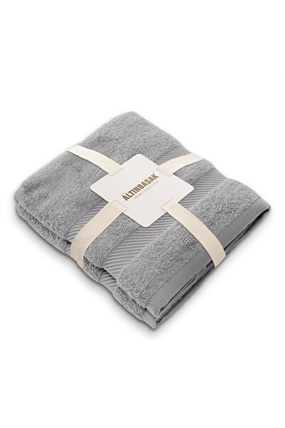 Altınbaşak Nori 100% Cotton 2-Piece Hand Towel Set 50 X 90 Gray