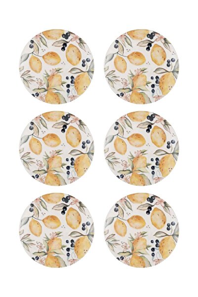 The Mia Limoncello Pasta Tabağı 6lı Set 19 cm LMN012