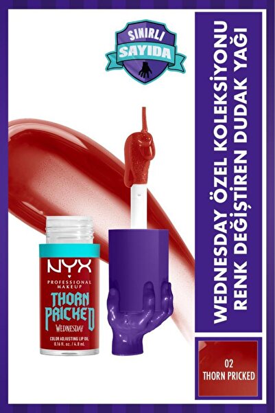 NYX Professional Makeup Wednesday Özel Koleksiyonu Renk Değiştiren Dudak Yağı...