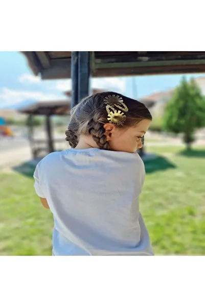 COLORFULLCLİPS Sun Snap Buckle - Tulle Bow Clip Children's Set of 4 Buckles