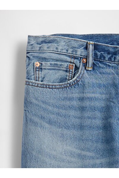 GAP Erkek Mavi Relaxed Straight Jean Pantolon