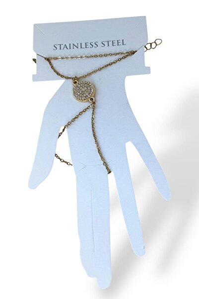 TAKIŞTIR Gold Color Stone Detailed Steel Şahmeran