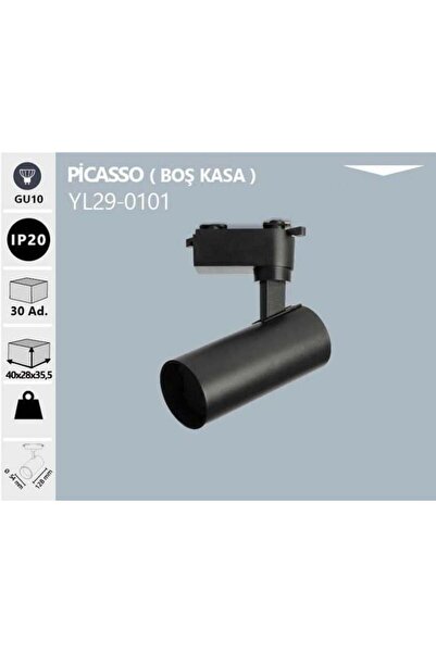 Noas PİCASSO RAY SPOT BOŞ KASA SİYAH KASA YL29-0101