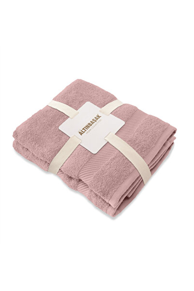 Altınbaşak Nori 100% cotton 2-piece hand towel set 50 x 90 rose pink