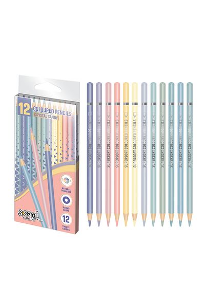 Daco Color Pencils, Crystal Candy, 12 pcs/set - S-COOL