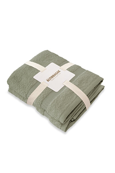 Altınbaşak Nori 100% Cotton 2-Piece Hand Towel Set 50 X 90 Oil Green