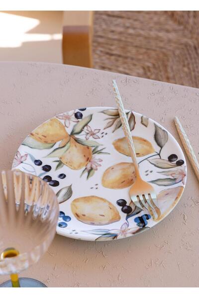 The Mia Limoncello Pasta Tabağı 6lı Set 19 cm LMN012
