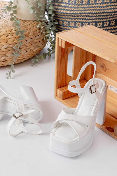 hayalim shoes Women's Palma High Heel Platform Bridal Shoes Sandals Cross Band 15 cm 1000