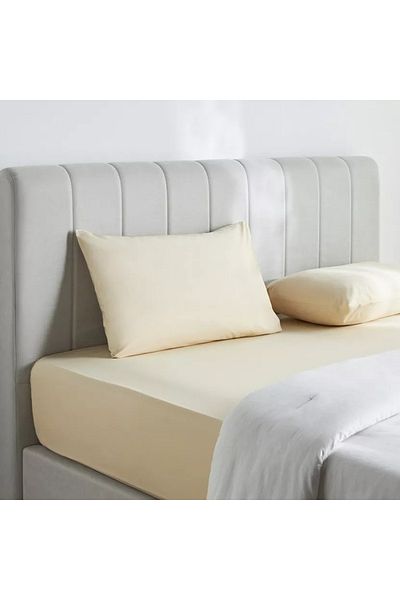 Home Centre Eternity Cotton Percale 325 Thread Count Super King Fitted Sheet - 200x205 cm starstarstarstarstar