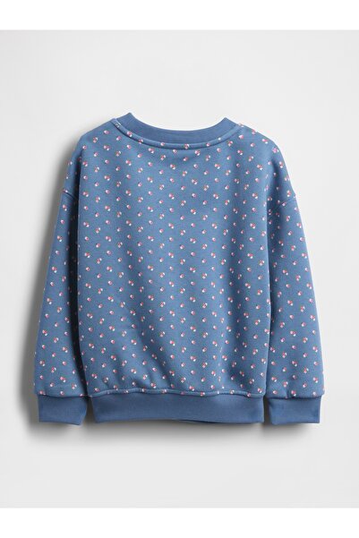 GAP Kız Bebek Mavi Vintage Yumuşak Logo Sweatshirt