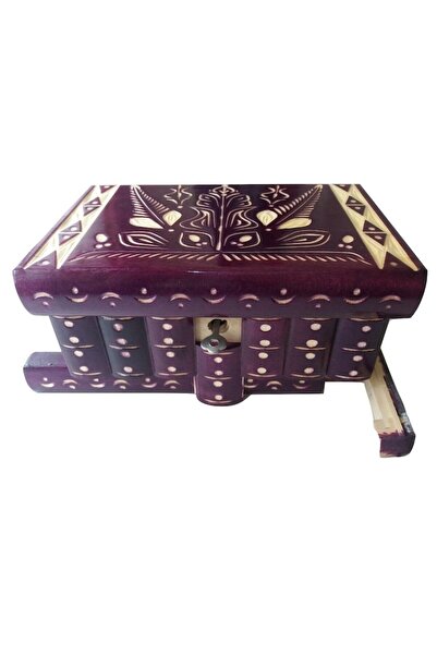 AZI Puzzle Box with Hidden Key, Secret Box Purple Color