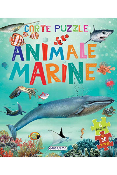 GIRASOL Carte cu 6 puzzle-uri - Animale marine