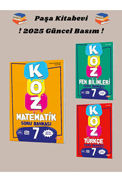 Fenomen Yayıncılık Kurmay Yayınları KOZ 7. Sınıf Matematik + Türkçe + Fen Bil...