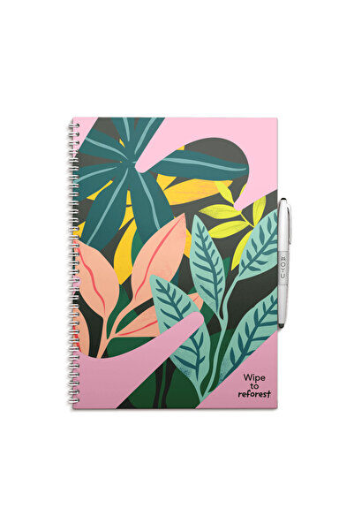 Moyu Reusable Smart Notebook A4 with Rings, 32 Pages, Pen, Cloth and Holder