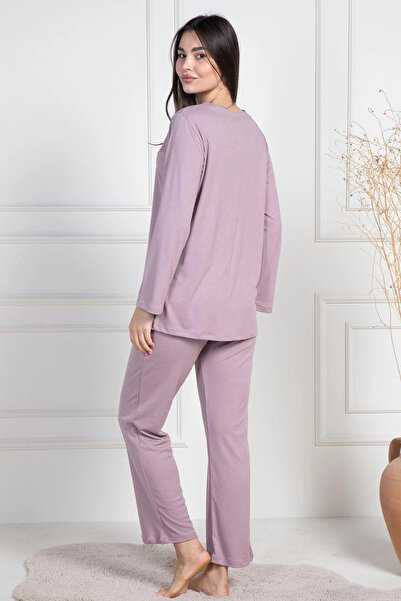 Mavelle Women's Lace Detailed Plus Size Pajama Set 6104