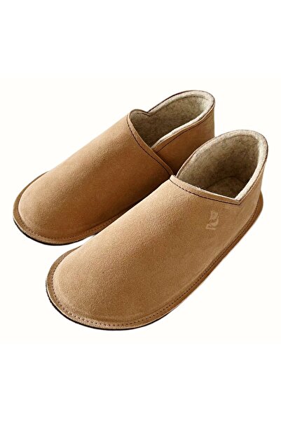OEM Women's Suede and Wool Felt Slippers - Size 39 - Camel