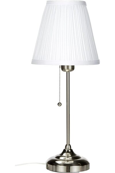 Taimi Modern Table Lamp with Warm Lighting - Silver/White