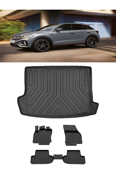 Sahler Volkswagen T-Roc 2019 ve Sonrası 4.5D Paspas 3D Rizline ÜST Bagaj Havuzu