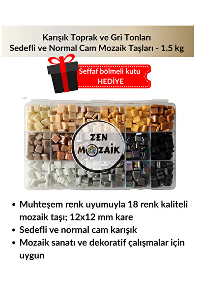 Zen Mozaik Sanatsal Mozaik Çalışmalarınız için Muhteşem Renk Uyumuna Sahip Ka...